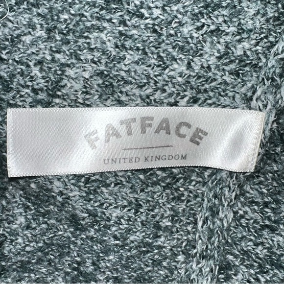 Fat Face Green/Gray Marbled Knit Long Sleeve Crew Neck Sweater - Size 10/Medium - Picture 6 of 7